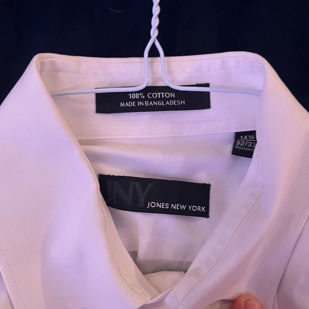 Jones New York Crisp White Cotton Shirt
